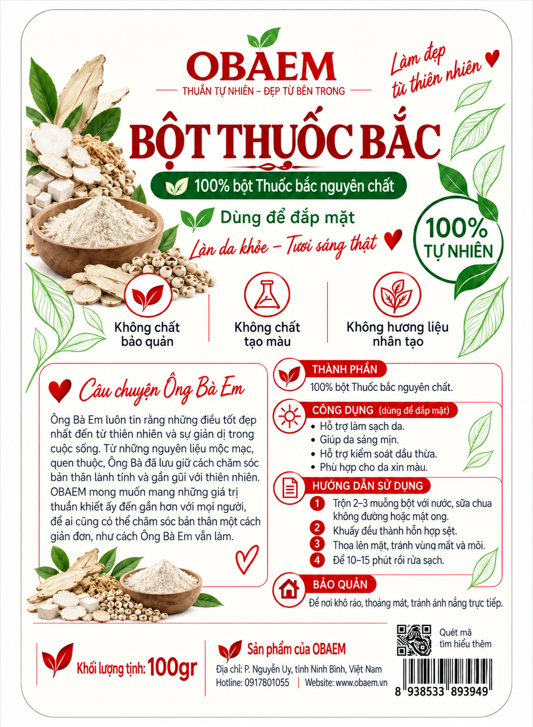 Bột Thuốc Bắc OBAEM